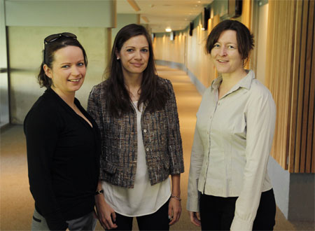 At the Marketing
Society's Trendspotting event at the Aviva Stadium are Lynne Rourke,
Sarah Bradshaw and Julie Royle.